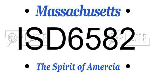 ISD6582 Massachusetts License Plate