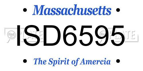ISD6595 Massachusetts License Plate
