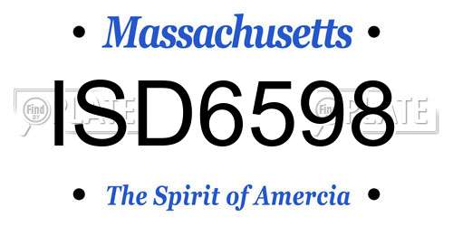ISD6598 Massachusetts License Plate