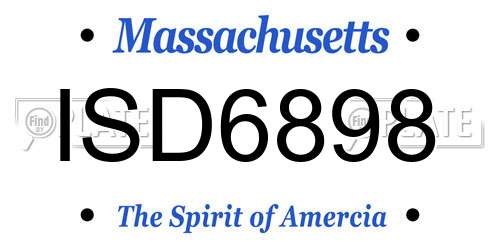 ISD6898 Massachusetts License Plate