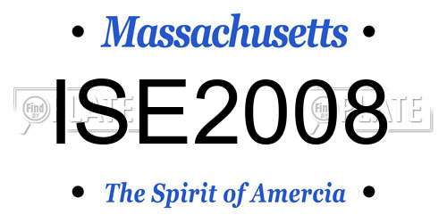 ISE2008 Massachusetts License Plate