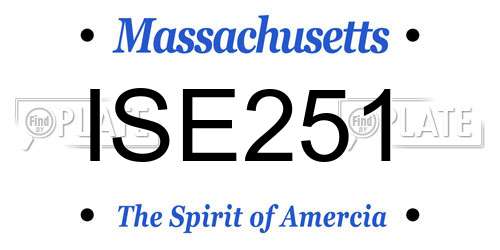 ISE251 Massachusetts License Plate