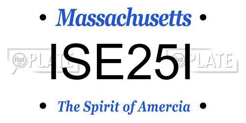 ISE25I Massachusetts License Plate