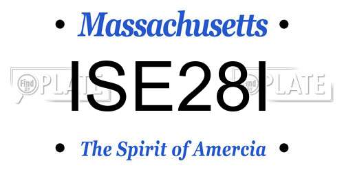 ISE28I Massachusetts License Plate