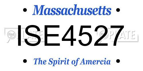 ISE4527 Massachusetts License Plate