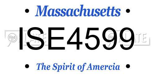 ISE4599 Massachusetts License Plate