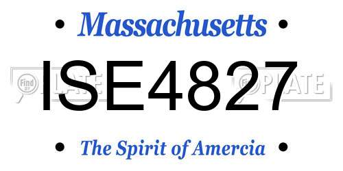 ISE4827 Massachusetts License Plate