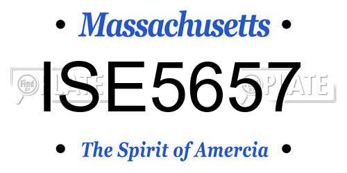 ISE5657 Massachusetts License Plate