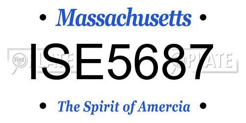 ISE5687 Massachusetts License Plate