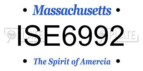 ISE6992 Massachusetts License Plate