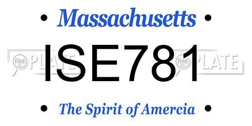 ISE781 Massachusetts License Plate