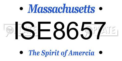 ISE8657 Massachusetts License Plate