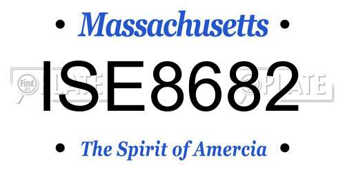 ISE8682 Massachusetts License Plate