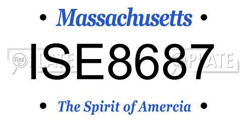 ISE8687 Massachusetts License Plate