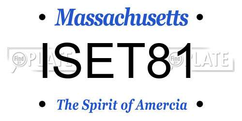 ISET81 Massachusetts License Plate