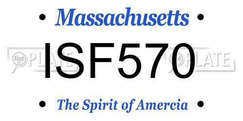 ISF570 Massachusetts License Plate