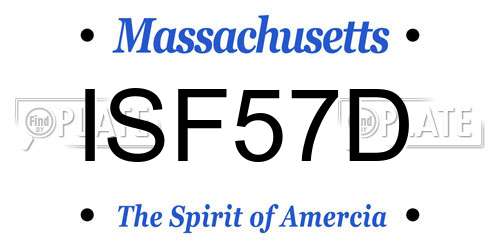 ISF57D Massachusetts License Plate