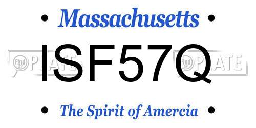 ISF57Q Massachusetts License Plate