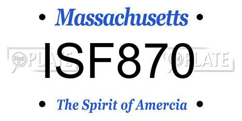 ISF870 Massachusetts License Plate