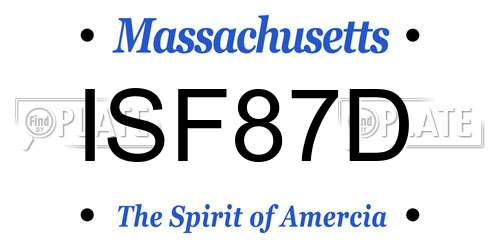 ISF87D Massachusetts License Plate