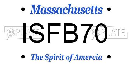 ISFB70 Massachusetts License Plate