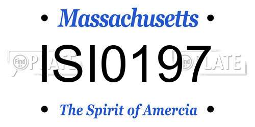 ISI0197 Massachusetts License Plate
