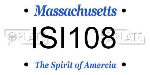 ISI108 Massachusetts License Plate
