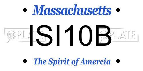 ISI10B Massachusetts License Plate