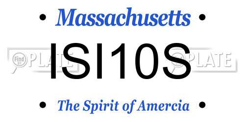 ISI10S Massachusetts License Plate