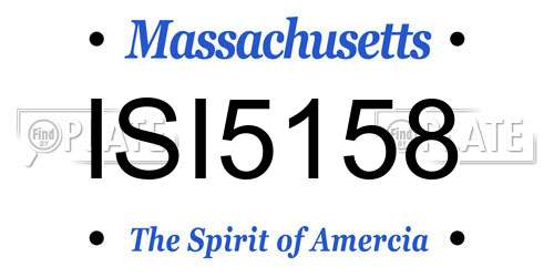 ISI5158 Massachusetts License Plate
