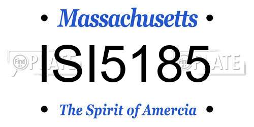 ISI5185 Massachusetts License Plate