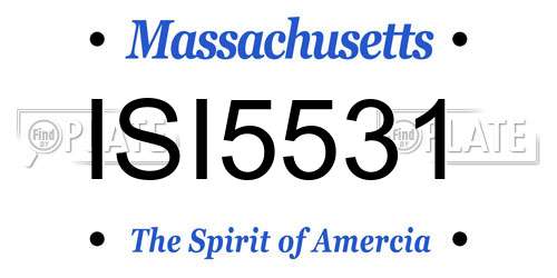 ISI5531 Massachusetts License Plate