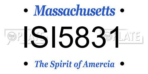 ISI5831 Massachusetts License Plate