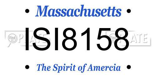 ISI8158 Massachusetts License Plate
