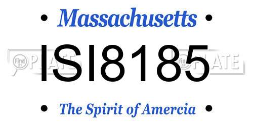 ISI8185 Massachusetts License Plate