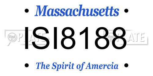 ISI8188 Massachusetts License Plate