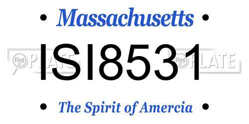 ISI8531 Massachusetts License Plate