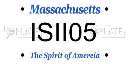 ISII05 Massachusetts License Plate
