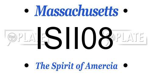 ISII08 Massachusetts License Plate