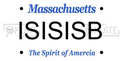 ISISISB Massachusetts License Plate