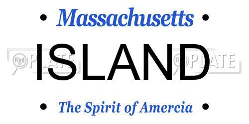 ISLAND Massachusetts License Plate