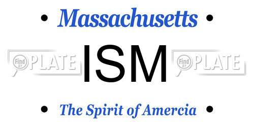 ISM Massachusetts License Plate