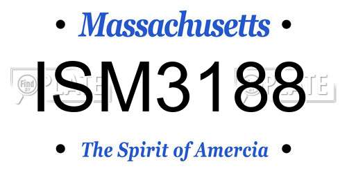 ISM3188 Massachusetts License Plate