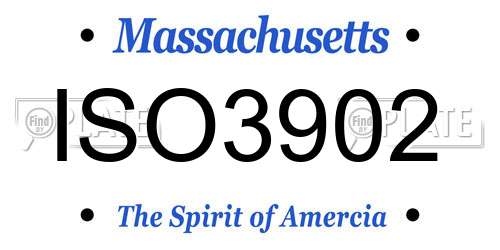 ISO3902 Massachusetts License Plate