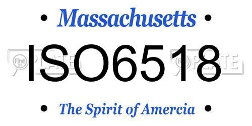 ISO6518 Massachusetts License Plate