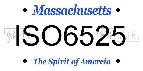 ISO6525 Massachusetts License Plate