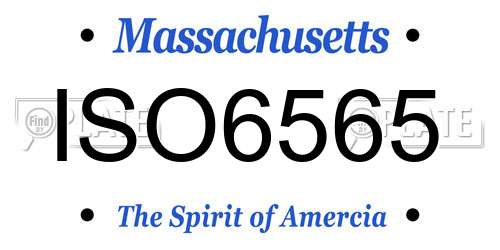 ISO6565 Massachusetts License Plate