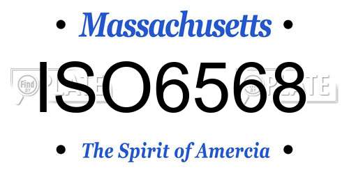 ISO6568 Massachusetts License Plate
