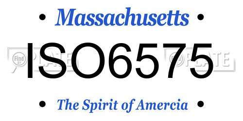 ISO6575 Massachusetts License Plate