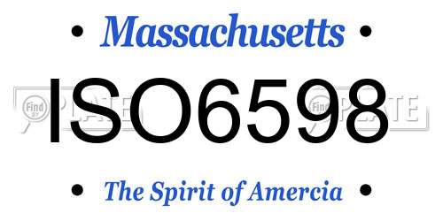 ISO6598 Massachusetts License Plate